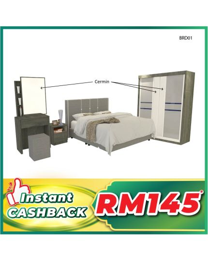 Divan Queen size Bedroom Set without Mattress (BRD01)
