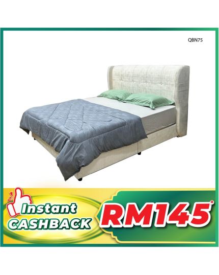 Queen Size Bed with Mattress (QBN75)