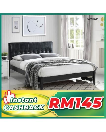 Queen Size Bed with Mattress (QBW832M)