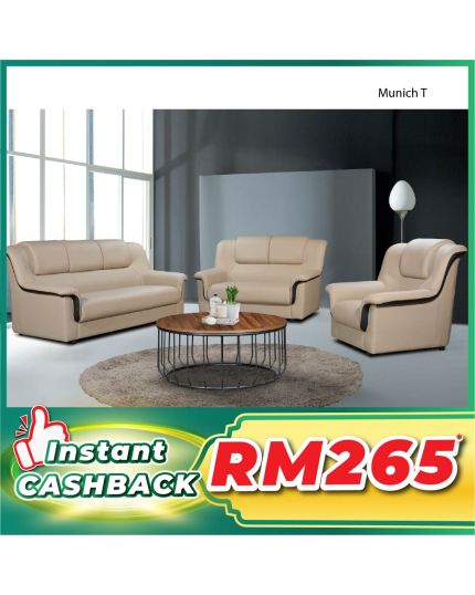 Casa Leather Sofa Set - MUNICHT