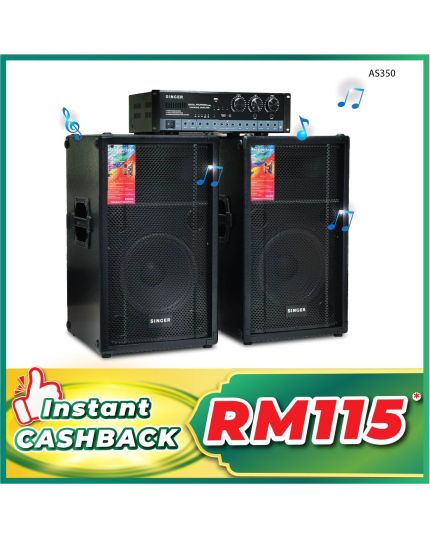 SINGER AMPLIFIER SPEAKER (AS350) comes with 2 units of Speaker 