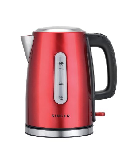 [PROMO] 1.7L Stainless Steel Jug Kettle  - Red (JK170S)