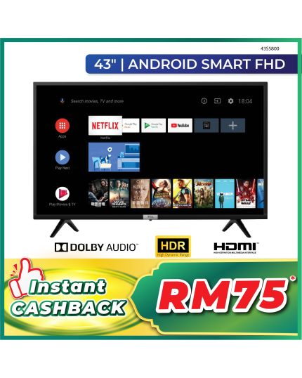 TCL 43&quot; ANDROID SMART FULL HD TV (43S5800)