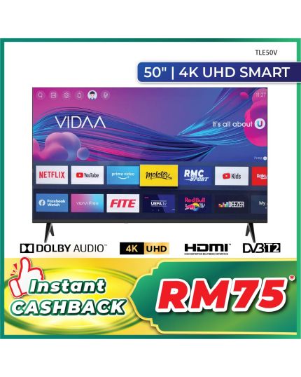  SINGER 50” 4K UHD VIDAA SMART TV