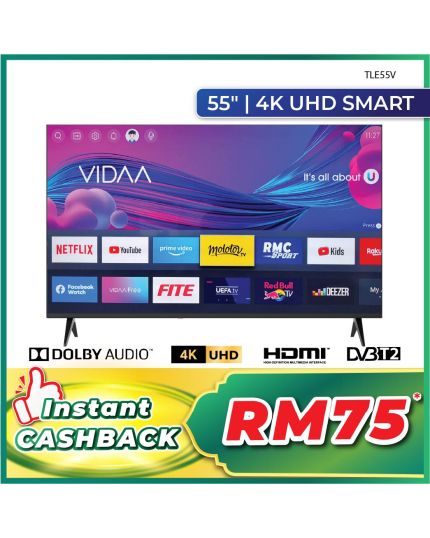  SINGER 55” 4K UHD VIDAA SMART TV