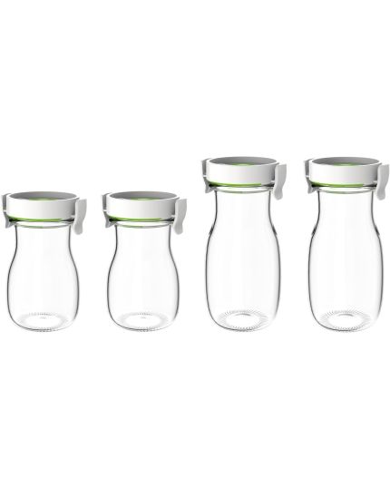 FOSA 4 Pcs Glass Bottle (GB) 350MLx2/ 500MLx2 (GB41820)