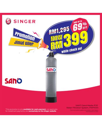[PROMO] SAN’O Sand Media POE Water Filtration System PWF1044