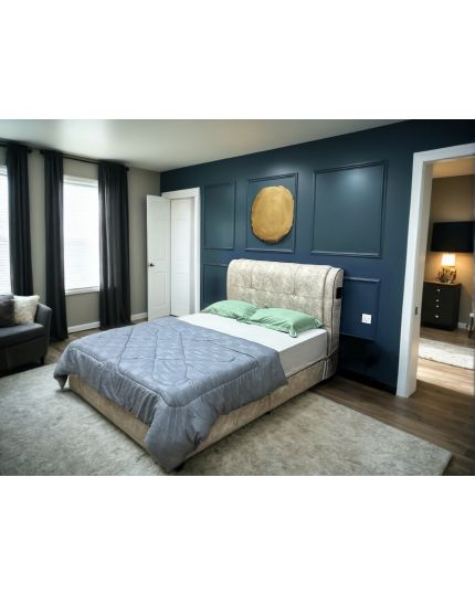 Queen Size Bed with Mattress (QBN74)