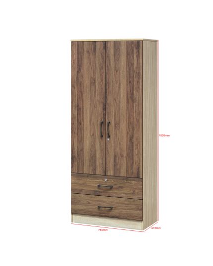 2 Doors + Drawers Wardrobe (WD22）
