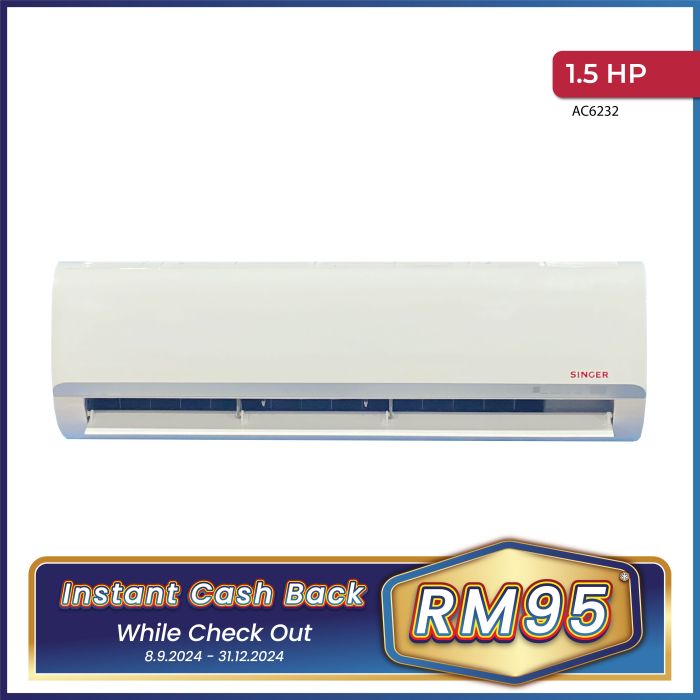 1.5HP WALLMOUNTED AIR CONDITIONER (AC6232)