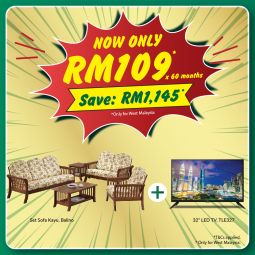 Wooden Lounge Set  - Balino + 32&quot; LED TV