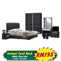 King Size Bedroom Set + Mattress (BRDF6M)