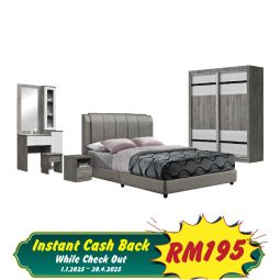 Bedroom Set + 8&quot; Spring Mattress (BRDF7M)