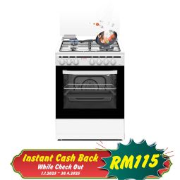 4 BURNERS FREE STANDING GAS COOKER (614GW)