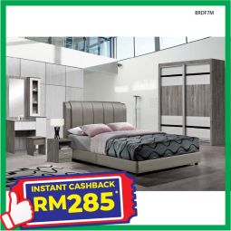 Bedroom Set + 8&quot; Spring Mattress (BRDF7M)