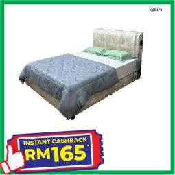 Queen Size Bed with Mattress (QBN74)