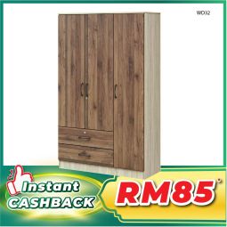 3 Doors + Drawers Wardrobe (WD32）