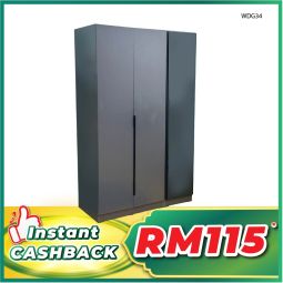 4&#039; X 6&#039; Swing Door Wardrobe With Dark Mirror (WDG34)