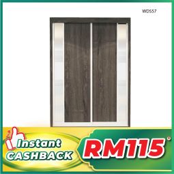 Sliding Door Wardrobe With Mirror (WDS57)
