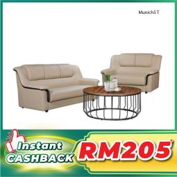 Casa Leather Sofa Set - MUNICH5T