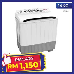 [PROMO] 14.0Kg SEMI AUTOMATIC WASHING MACHINE (WT5214)