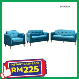 FULL FABRIC SOFA - BIRU (SF288)