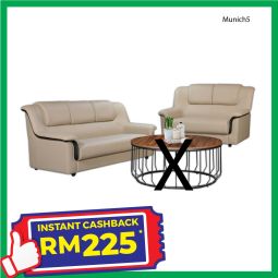 Casa Leather Sofa Set - MUNICH5