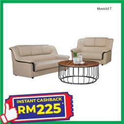 Casa Leather Sofa Set - MUNICH5T