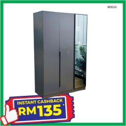 4&#039; X 6&#039; Swing Door Wardrobe with Translucent Mirror (WDG35)