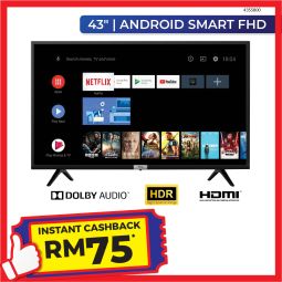 TCL 43" ANDROID SMART FULL HD TV (43S5800)