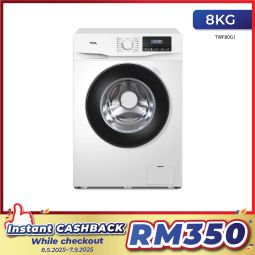 TCL 8.0Kg Front Loading Washer(TWF80G1)