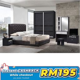 King Size Bedroom Set + Mattress (BRDF6M)