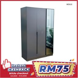 4&#039; X 6&#039; Swing Door Wardrobe With Translucent Mirror (WDG35)