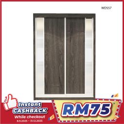 Sliding Door Wardrobe With Mirror (WDS57)