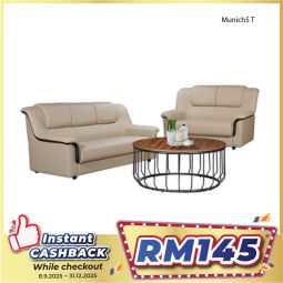 Casa Leather Sofa Set - MUNICH5T