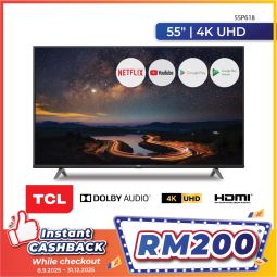 TCL 55&quot; 4K UHD ANDROID SMART TV (55P618)