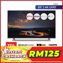 TCL 55&quot; 4K UHD ANDROID SMART TV (55P618)
