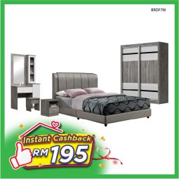 Bedroom Set + 8&quot; Spring Mattress (BRDF7M)