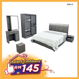 Bedroom Set with Mattress (BRN01A)