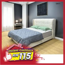 Queen Size Bed with Mattress (QBN75)