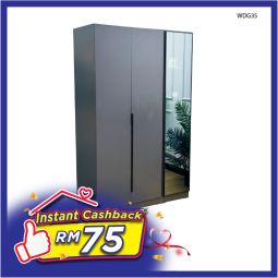 4&#039; X 6&#039; Swing Door Wardrobe with Translucent Mirror (WDG35)