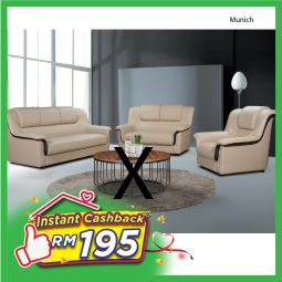 Casa Leather Sofa Set - MUNICH