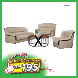 Casa Leather Sofa Set - MUNICH