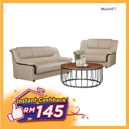 Casa Leather Sofa Set - MUNICH5T