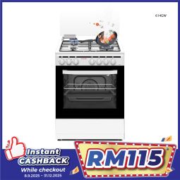 4 BURNERS FREE STANDING GAS COOKER (614GW)