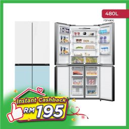 480 Lit. 4 Door Inverter Refrigerator FDF480G