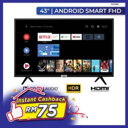 TCL 43" ANDROID SMART FULL HD TV (43S5800)