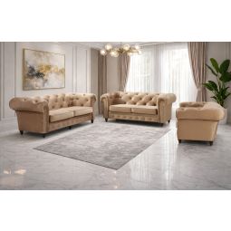 1+2+3-SEATER SOFA CHESTERFIELD - CHESTO (Light Brown)