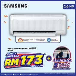 Samsung WindFree Deluxe  Air Cond 2.0 hp Inverter 5 Stars (A60H18SP)
