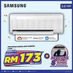 Samsung WindFree Deluxe  Air Cond 2.0 hp Inverter 5 Stars (A60H18SP)